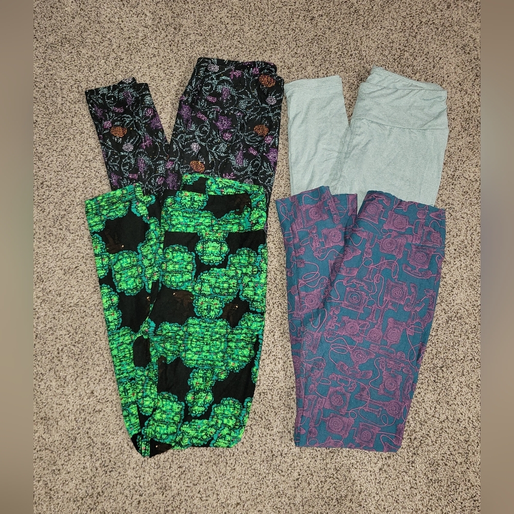 LuLaRoe Women's Leggings - Black, Green, Purple, Gray